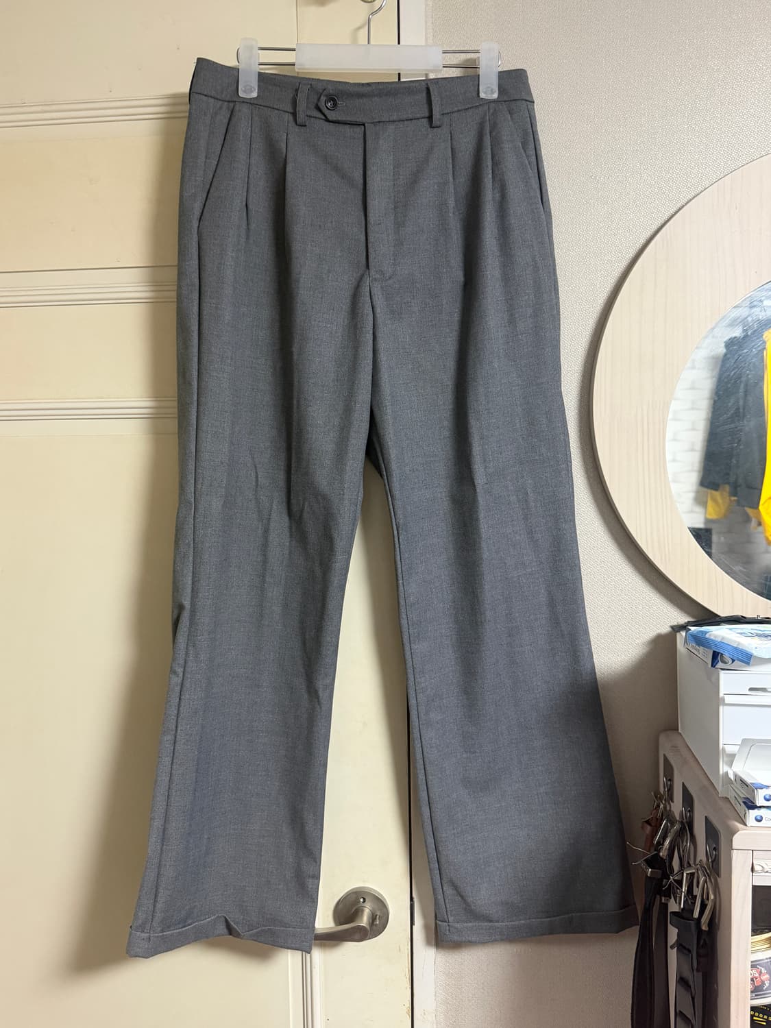 기마구아스 그레이 트라우저 38사이즈 1회착 상품이미지1