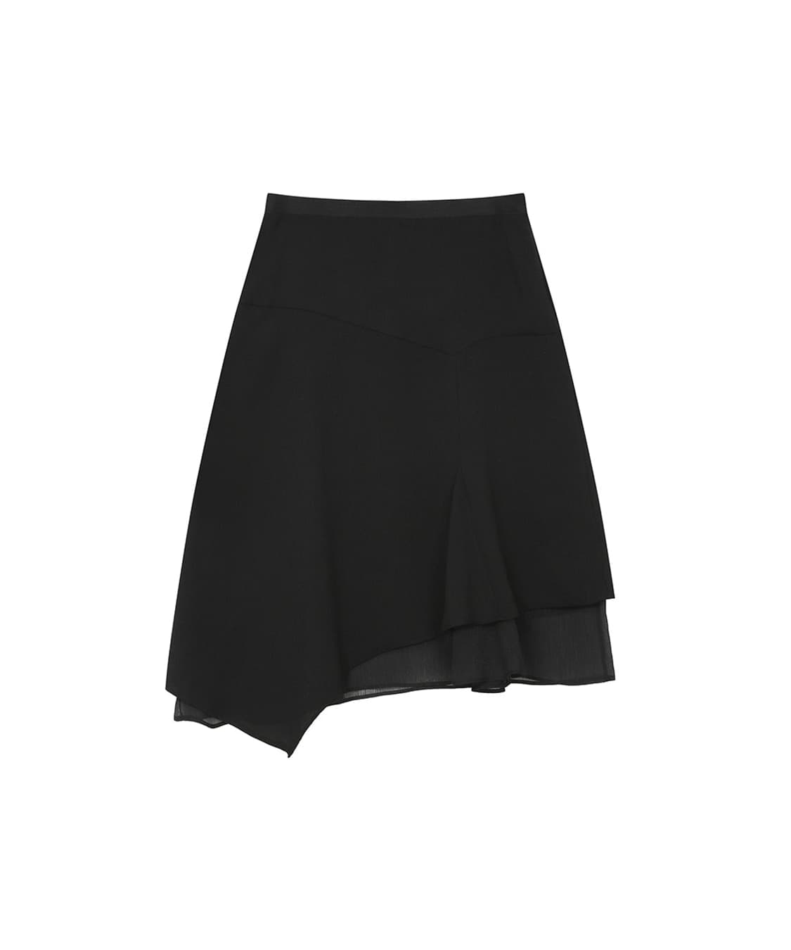 미세키 서울 레이어드 미디 스커트 블랙 상품이미지3