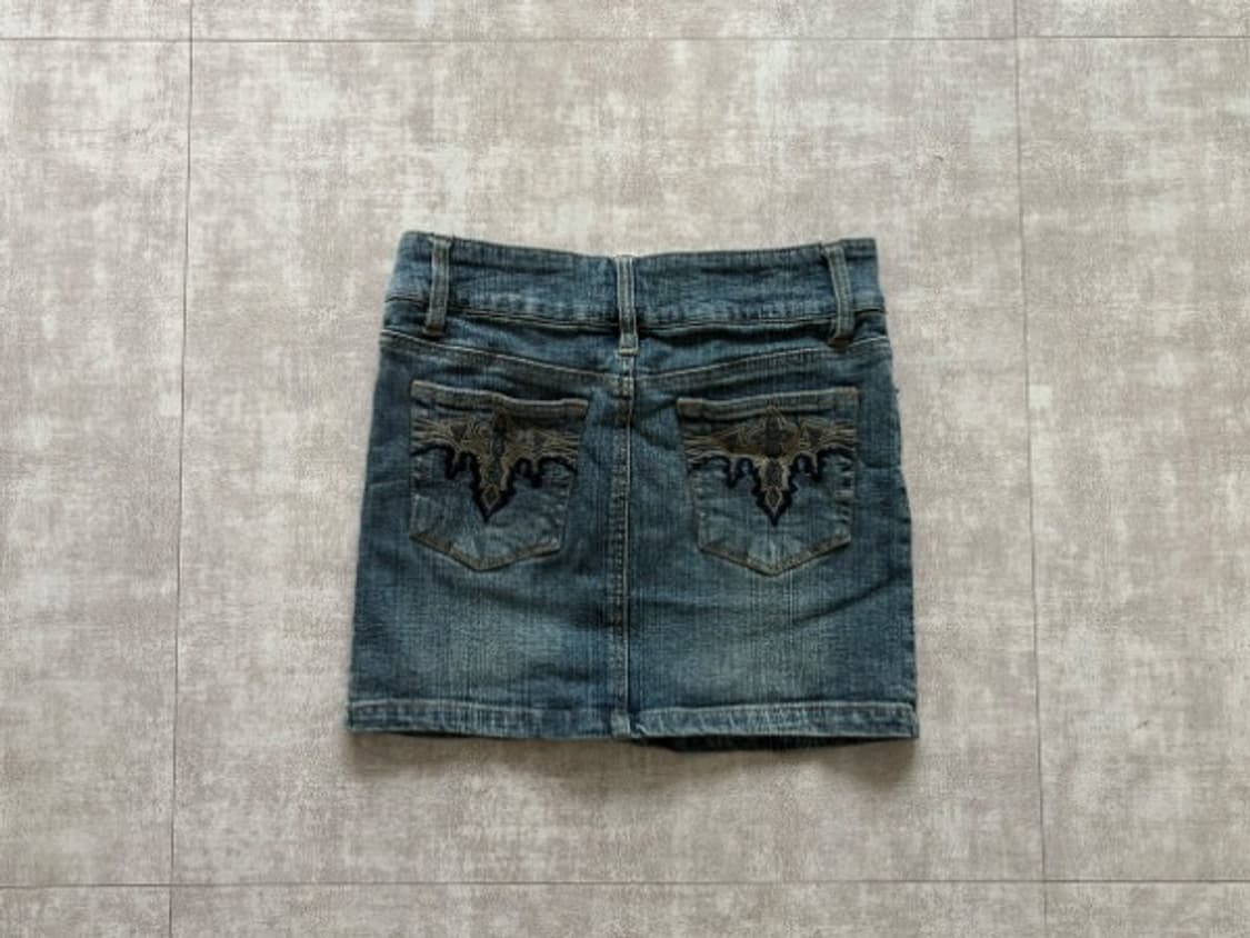 western denim mini skirt 상품이미지1