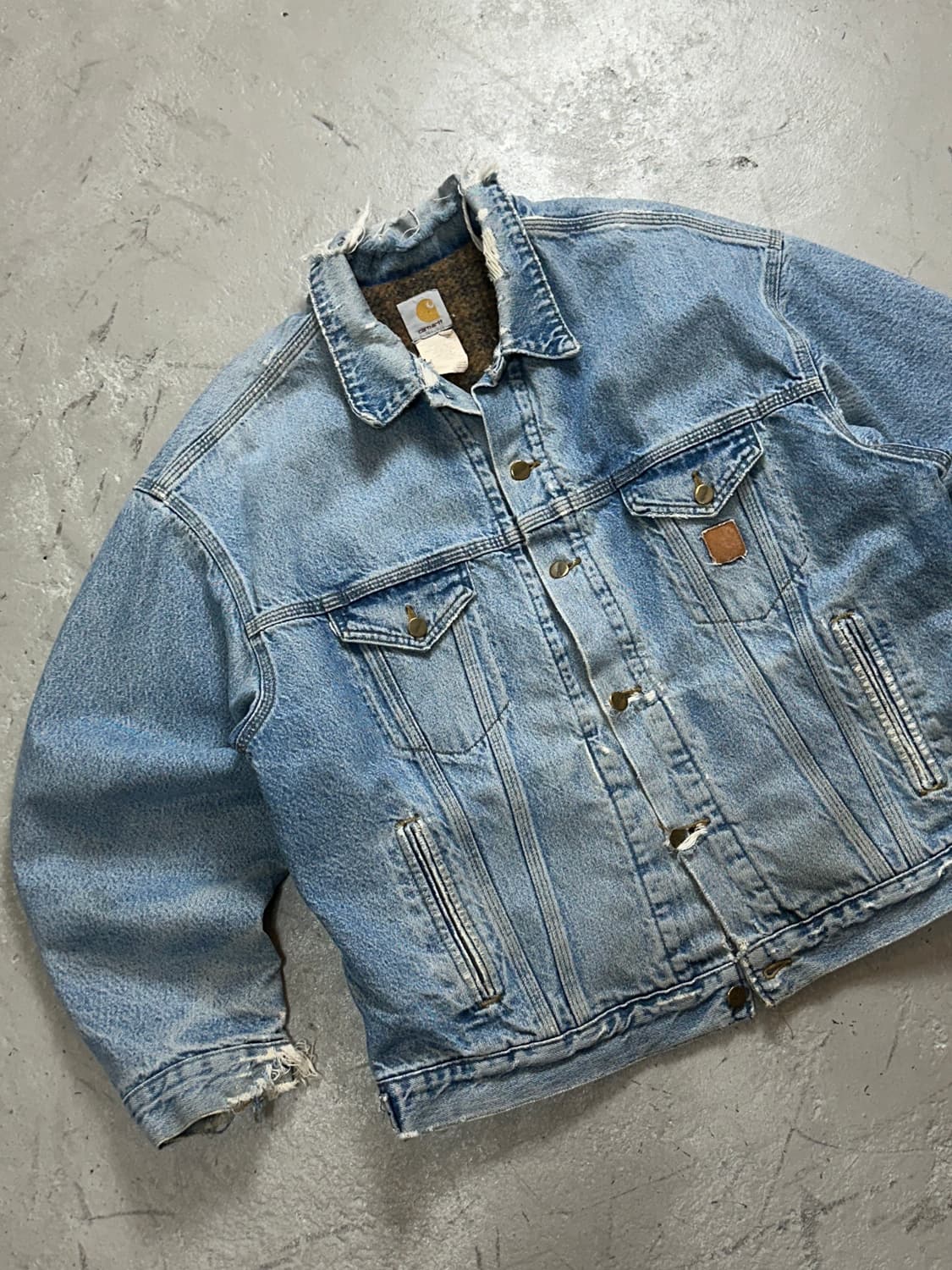 00's OG 칼하트 J11 DST 칼하트 데님 트러커 자켓 상품이미지5
