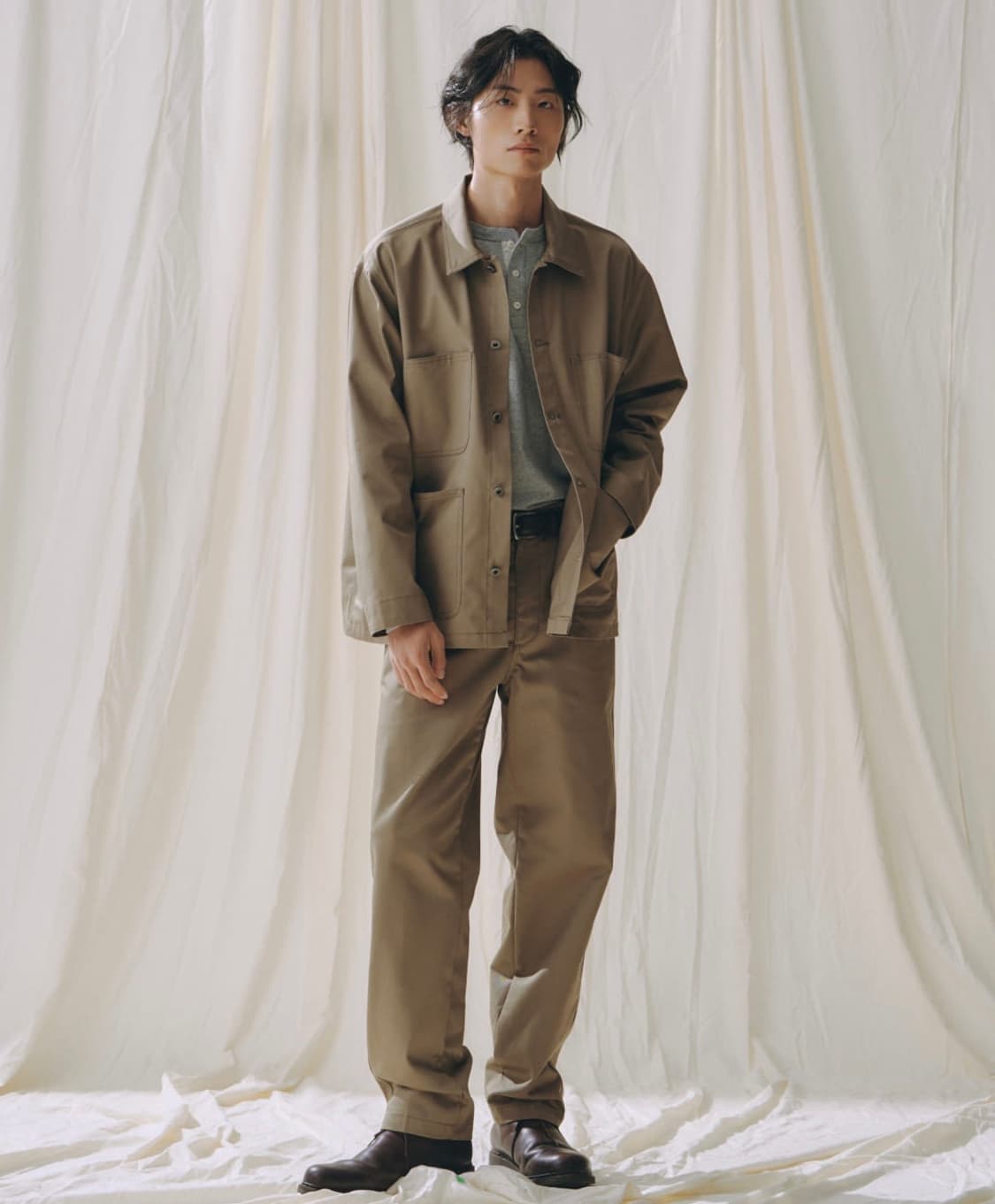 유니버셜 오버롤 워크 자켓 팬츠 셋업 상품이미지1