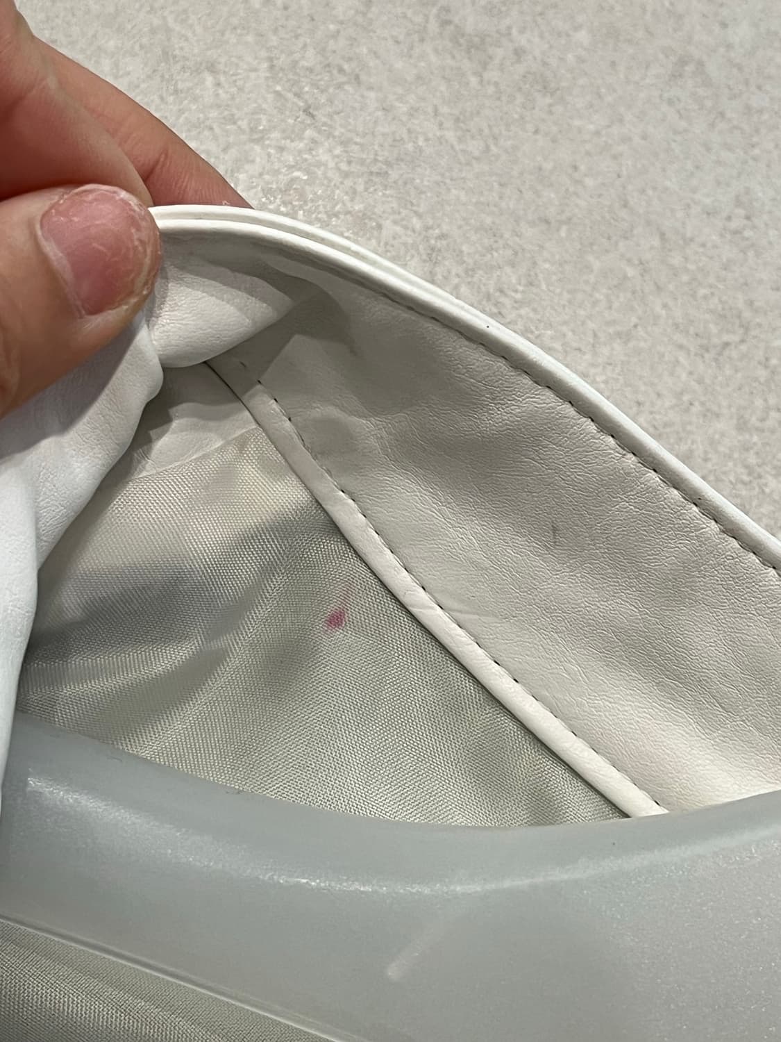 나체 레더 자켓 화이트 상품이미지3