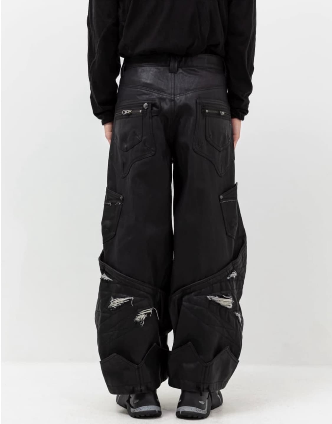 aesynctx scar wide pants leather(S) 상품이미지2