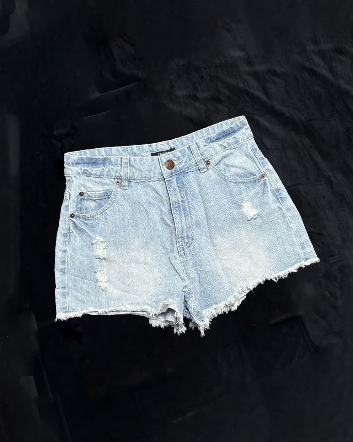 일본빈티지 찢청 숏팬츠 상품이미지1