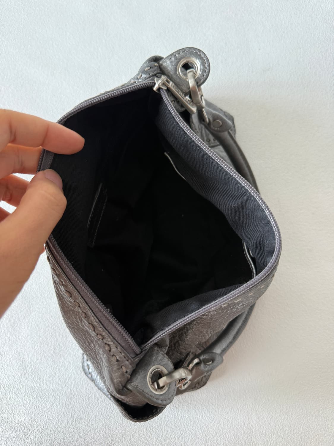 Pre owned 레더 숄더백 상품이미지6