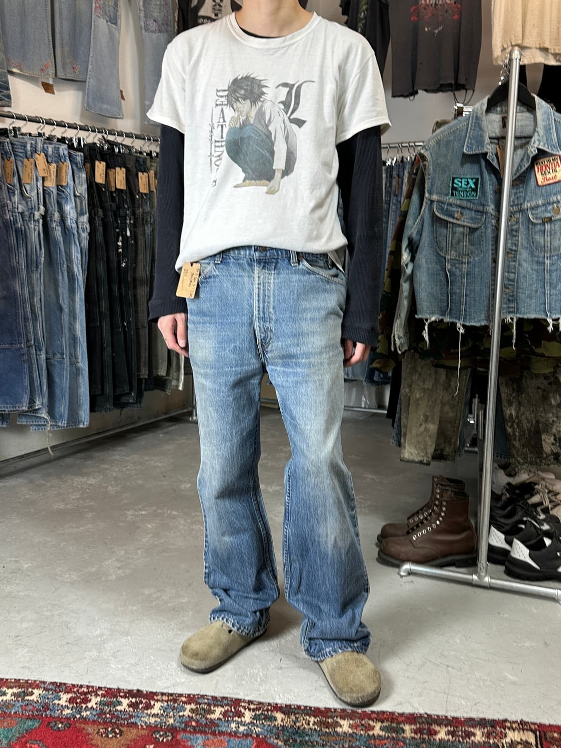 80's USA Made 빈티지 리바이스 517 오렌지탭 체인스티치 상품이미지2