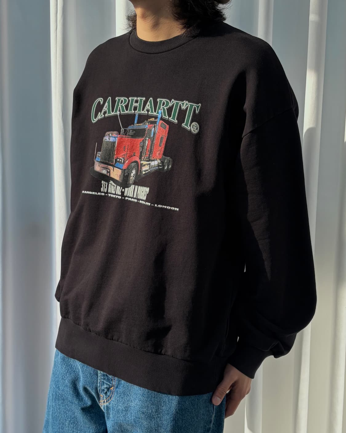 [L-XL]칼하트 WIP 온더로드 크루넥 맨투맨 상품이미지1