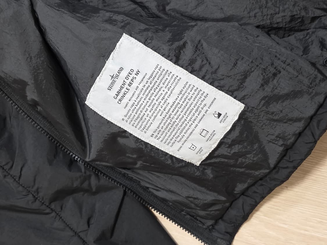 [XL] 스톤아일랜드 크링클랩스 가먼트다잉 파이핑 자켓 블랙 상품이미지3