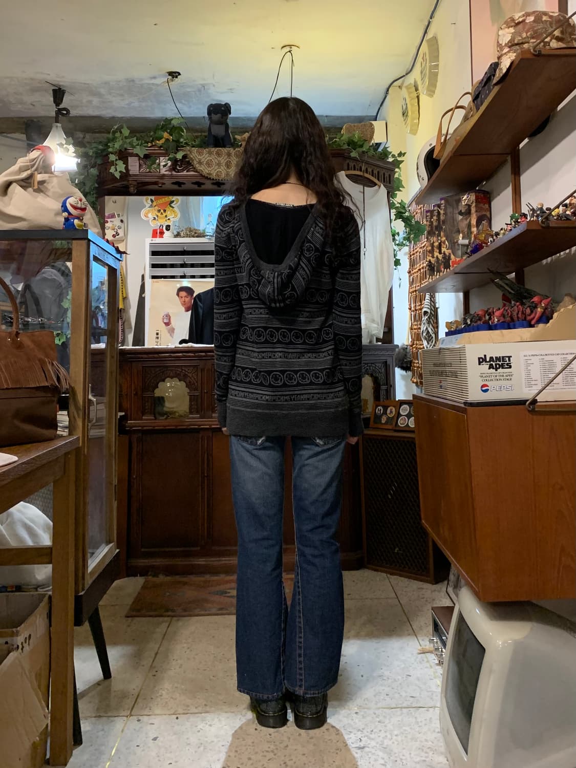 히스테릭글래머 너바나 커트코베인 픽미 스트라이프 후드티 상품이미지7