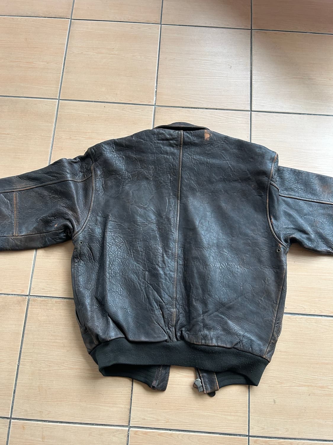 90‘s Avirex 아비렉스 A-2 레더자켓 상품이미지7