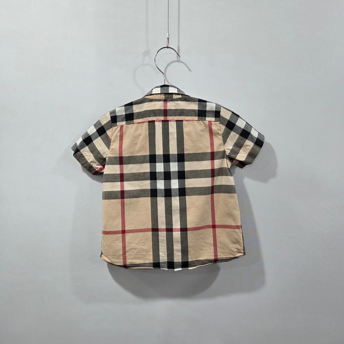 버버리 키즈 버튼다운 반팔 노바체크 셔츠 2Y 상품이미지4