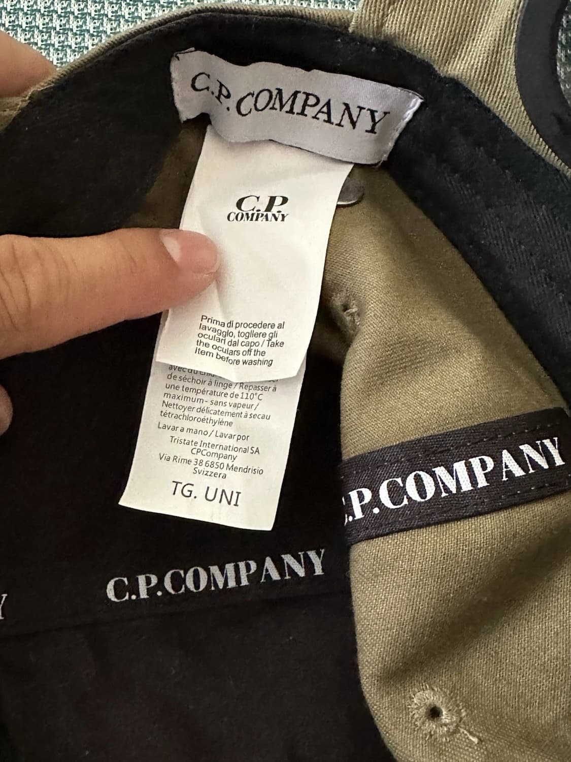 C.P 컴퍼니 고글 볼캡 올리브 그린 상품이미지4