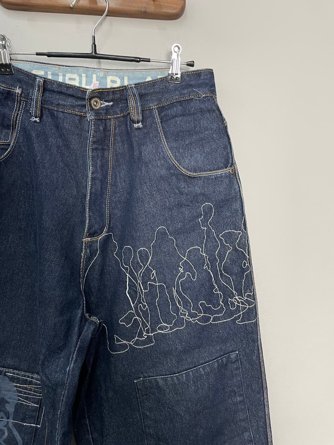 후부 90s 빈티지 플래티넘 배기 데님팬츠 H2109 상품이미지3