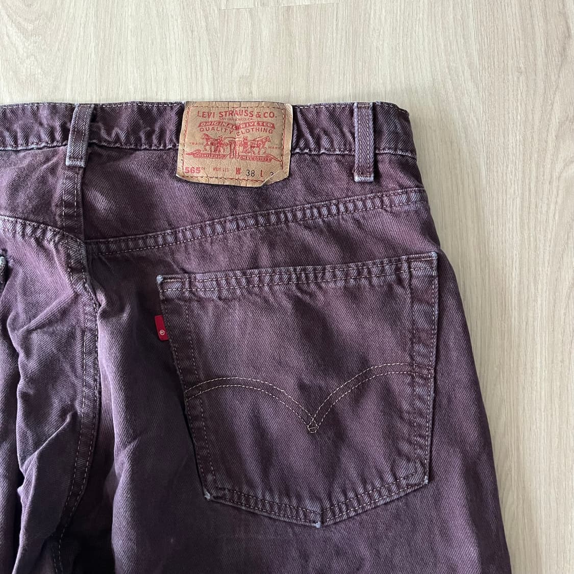 [38X32] 90s 빈티지 리바이스 565 퍼플 made in usa 상품이미지5