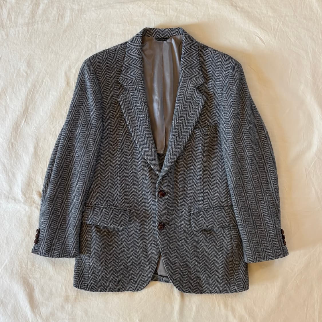 (100) 70s USA Coat Tails 울 헤링본 트위드 2B 자켓 상품이미지1