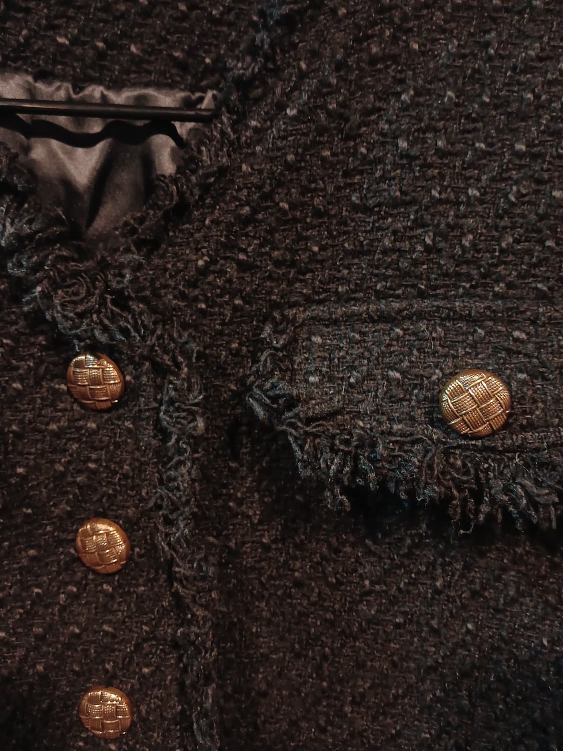 블랙 트위드 크롭자켓 상품이미지3