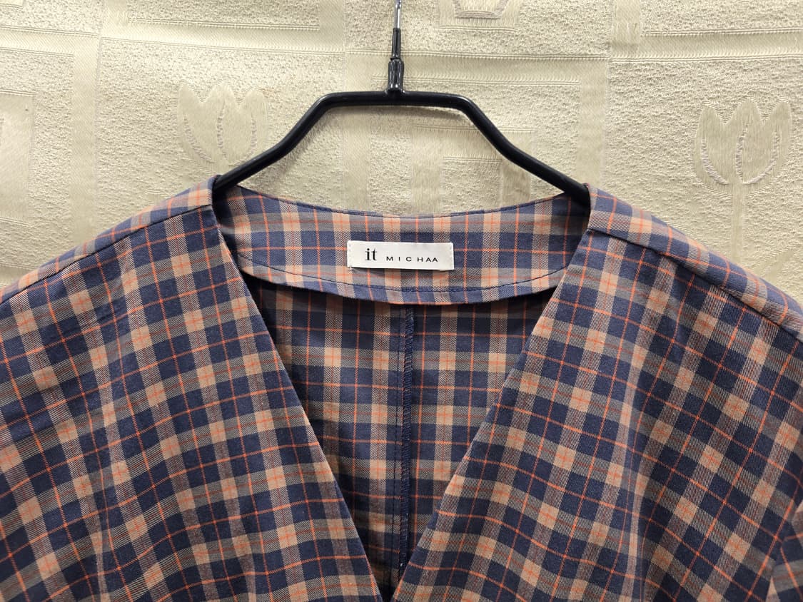 잇미샤 체크 블라우스 S(55) 상품이미지2