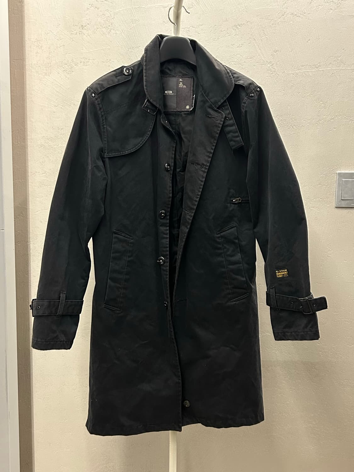 G-Star 빈티지 블랙 트렌치 코트 상품이미지2