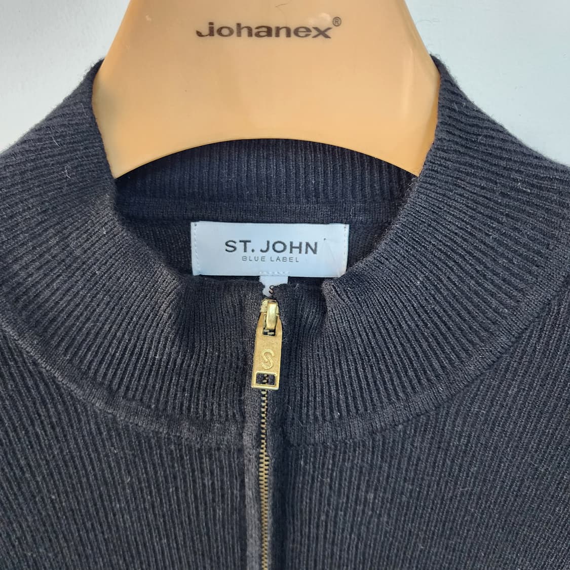 ST.JOHN 블랙 니트 집업 가디건 상품이미지2
