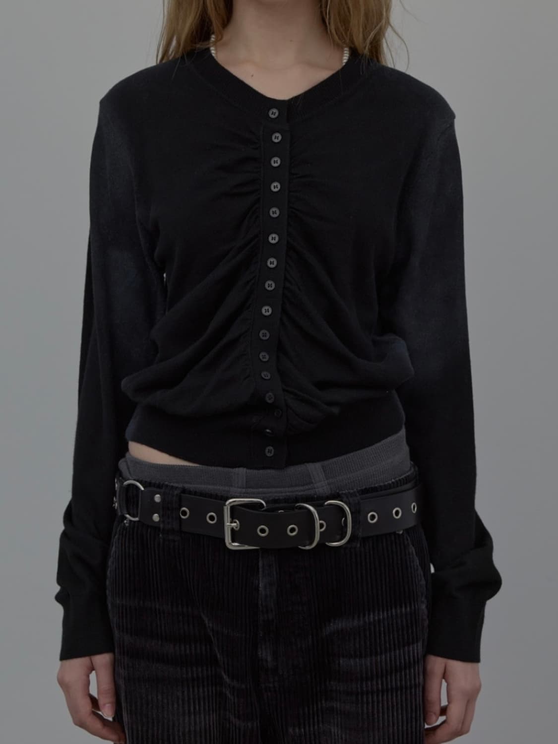 Lcdc tm 스프레이 워시드 셔링 가디건 상품이미지3