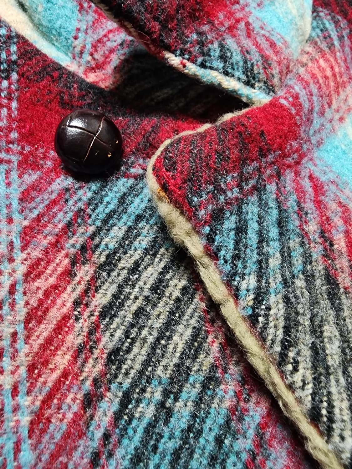 빈티지 BIGI 비기 체크 울 헤비 자켓 상품이미지10