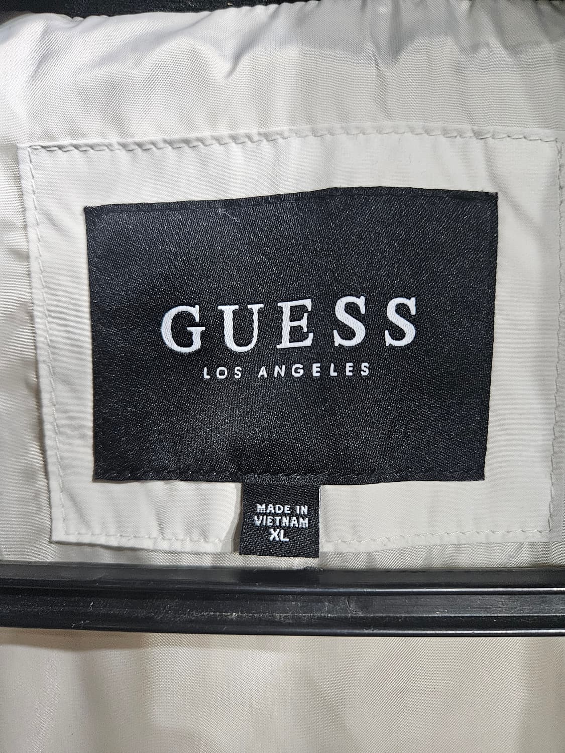 게스 아이보리컬러 남성 105 덕다운 롱패딩  상품이미지3