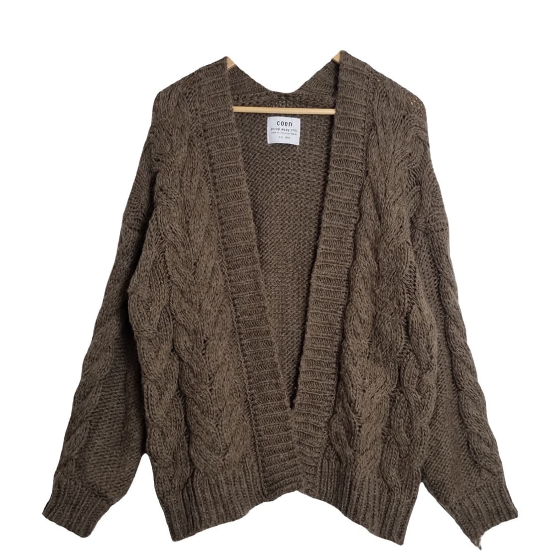 코엔 브라운 루즈핏 가디건  상품이미지1