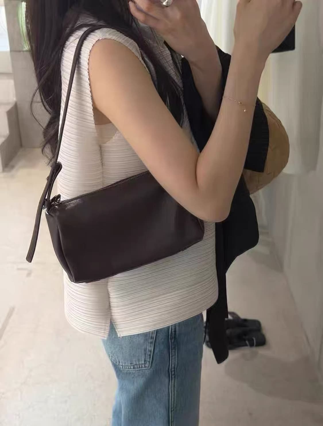 파사드패턴 빈티지 캐빈 백 브라운 상품이미지2