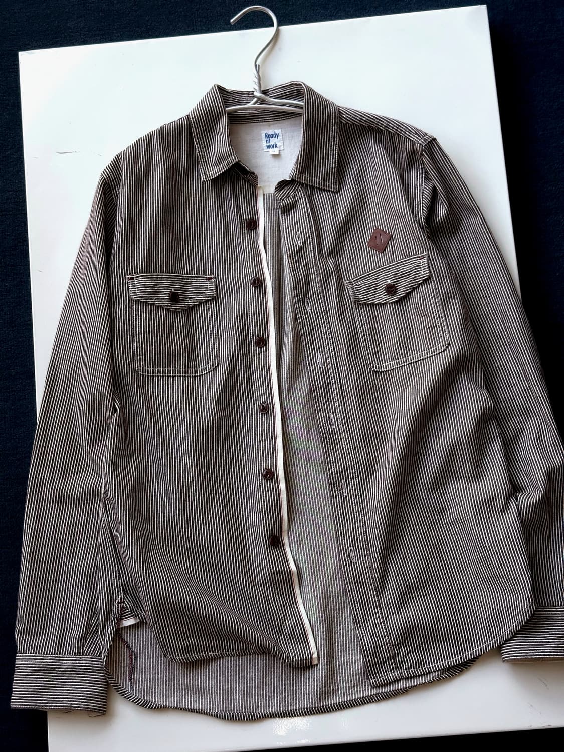 Cotton work design L/S shirt 상품이미지4