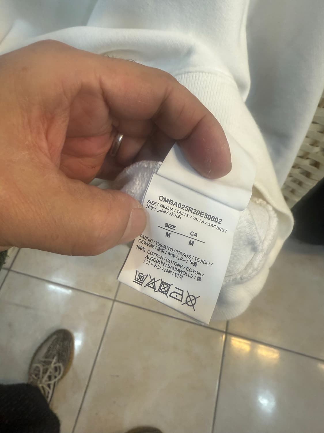 95 정품 오프화이트 태이핑 애로우 맨투맨 팝니다 상품이미지3