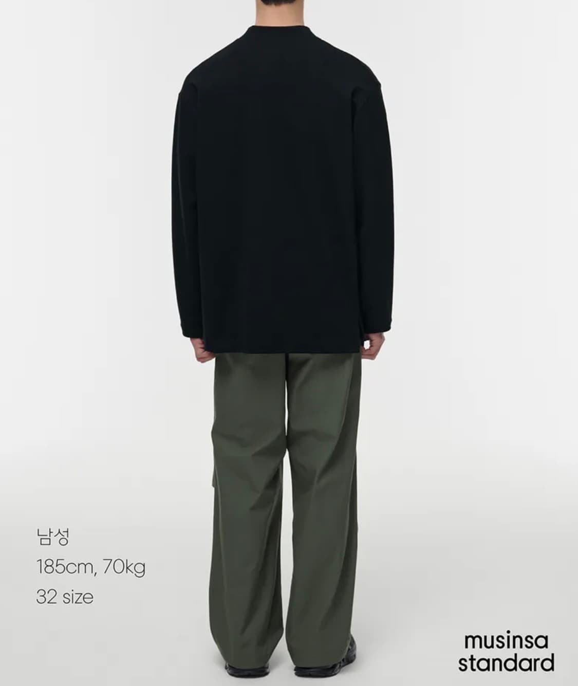 [30] 무신사스탠다드 코튼 파라슈트팬츠 카키 상품이미지2