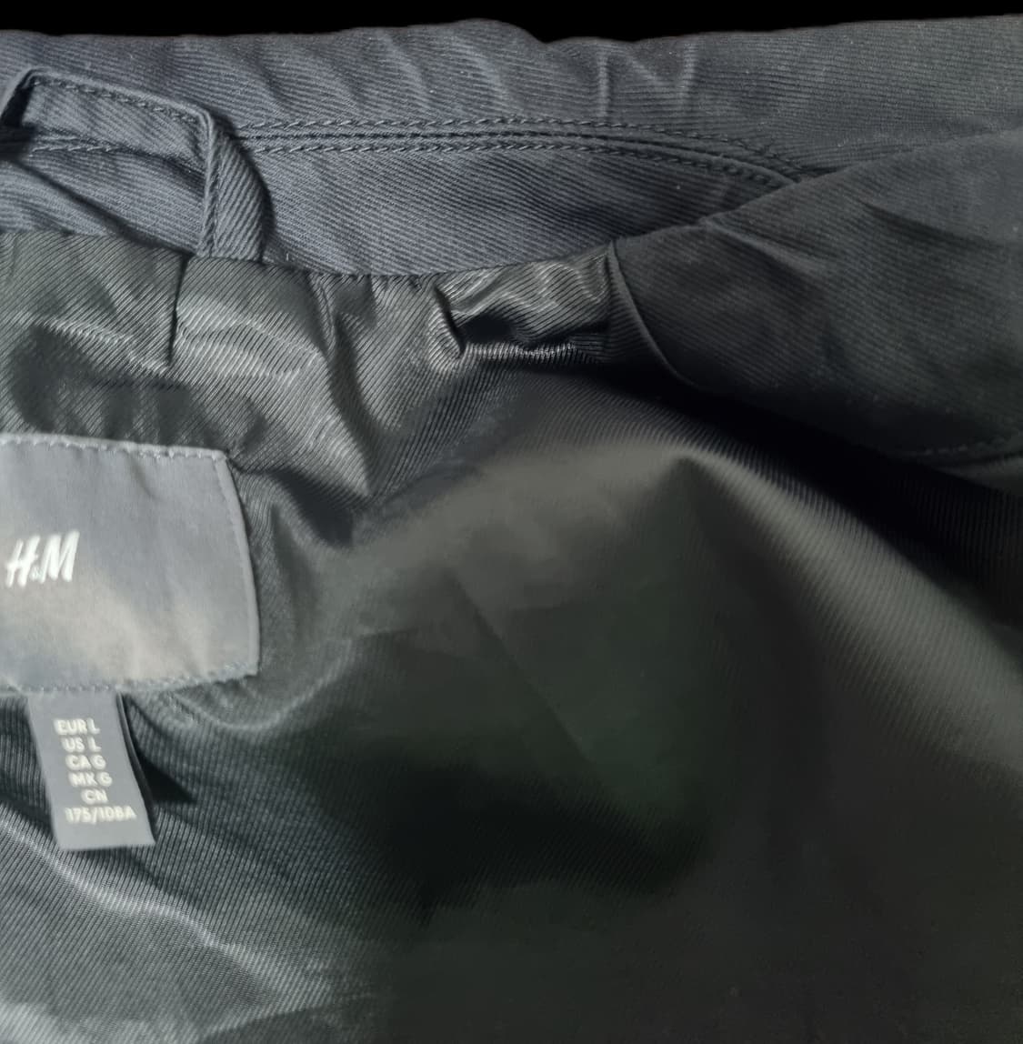 H&M 흐앤므 어첸엠 코튼 블루종 블랙 라지 L 상품이미지3