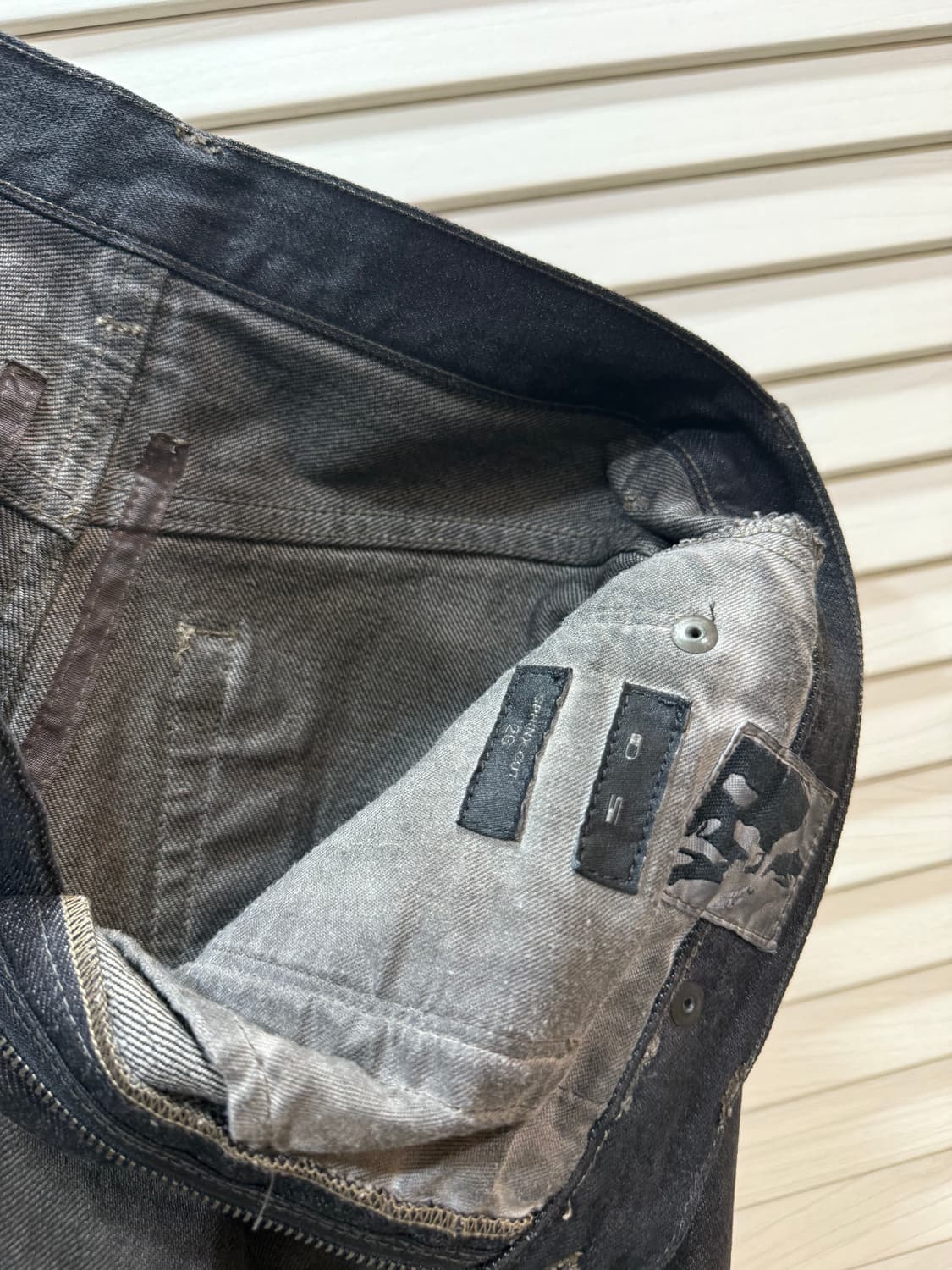 Rick owens 다크 쉐도우 블랙 데님 팬츠 26 상품이미지5