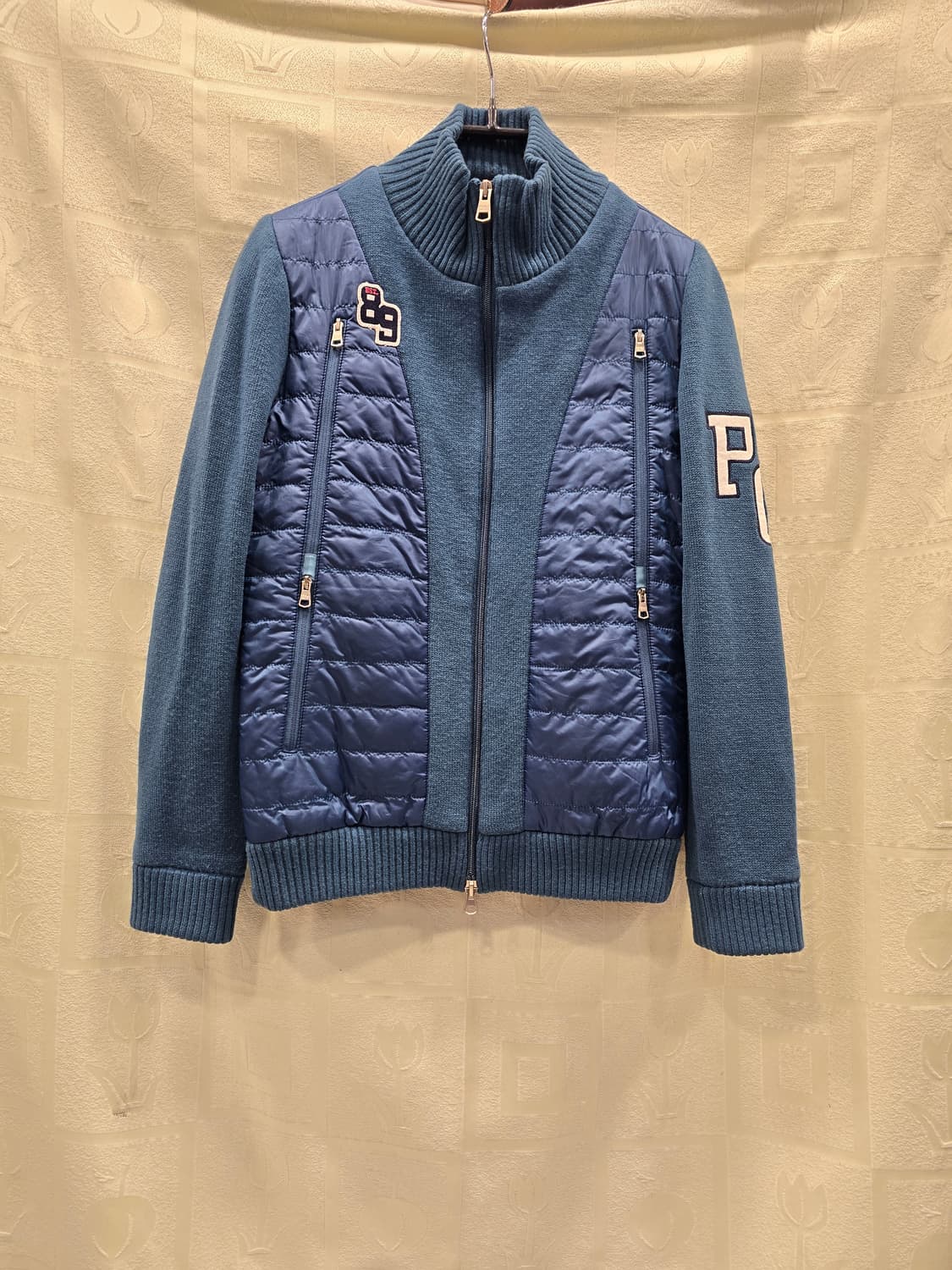 파리게이츠 블루 퀼팅 니트 가디건 겸 자켓 44 상품이미지1