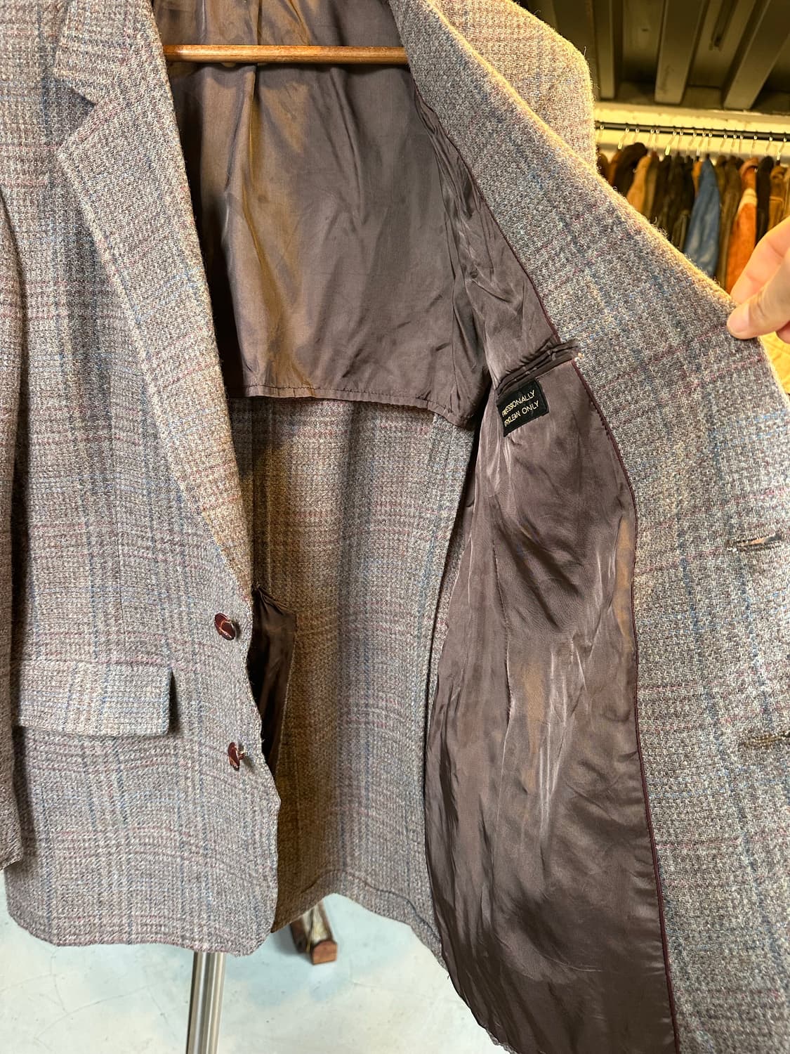 하트 샤프너 마르크스 체크 울 2버튼 스포츠 자켓 상품이미지9