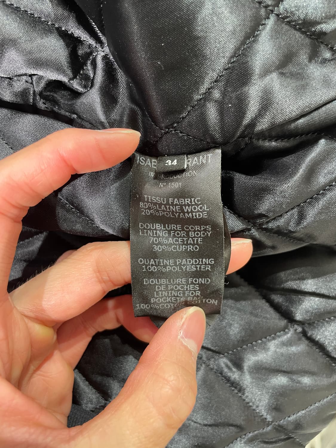 이자벨 마랑 블랙 더블 브레스티드 울 피코트 상품이미지8