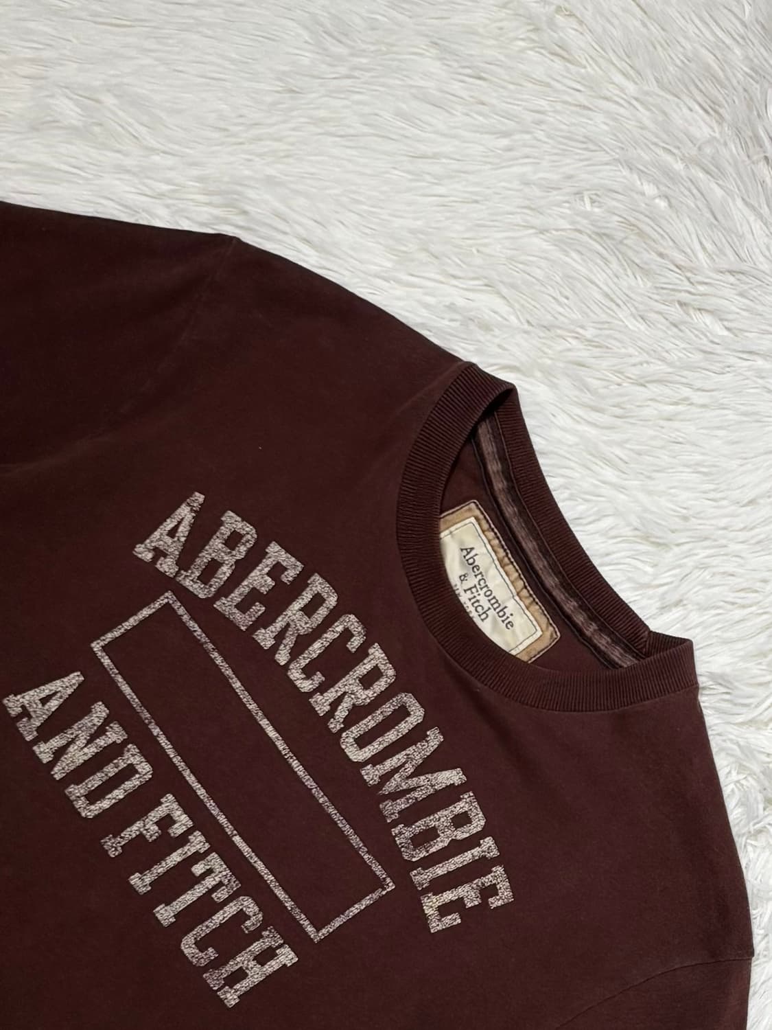 아베크롬비 브라운 빅로고 반팔 상품이미지5