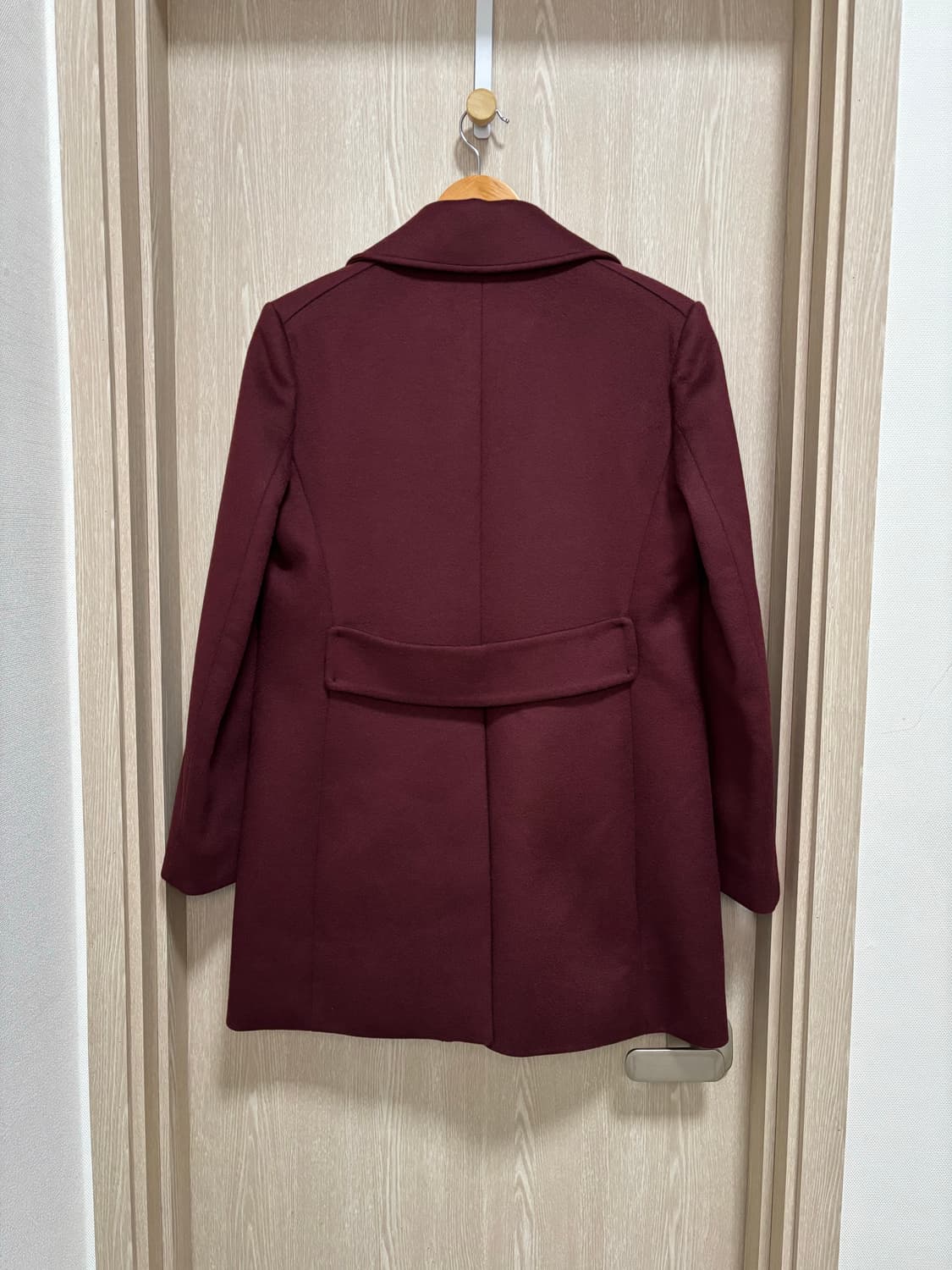 민트급)띠어리 여성 캐시미어 블렌드 4포켓 하프코트M/버건디 상품이미지2