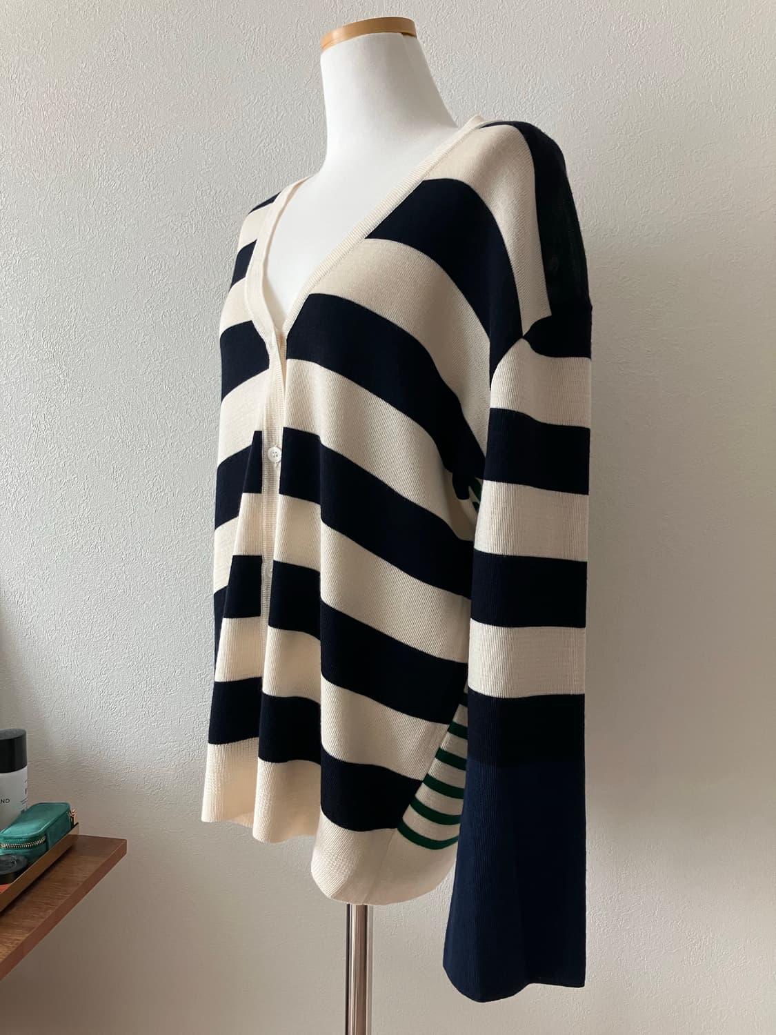 베네통 스트라이프 울혼방 가디건 봄가디건 상품이미지3