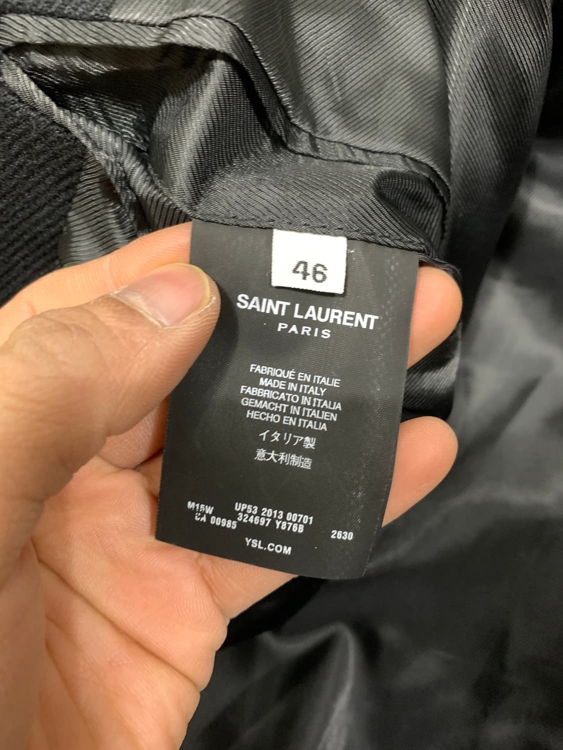 생로랑 13FW 벨벳라펠 체스터 코트 46 상품이미지5