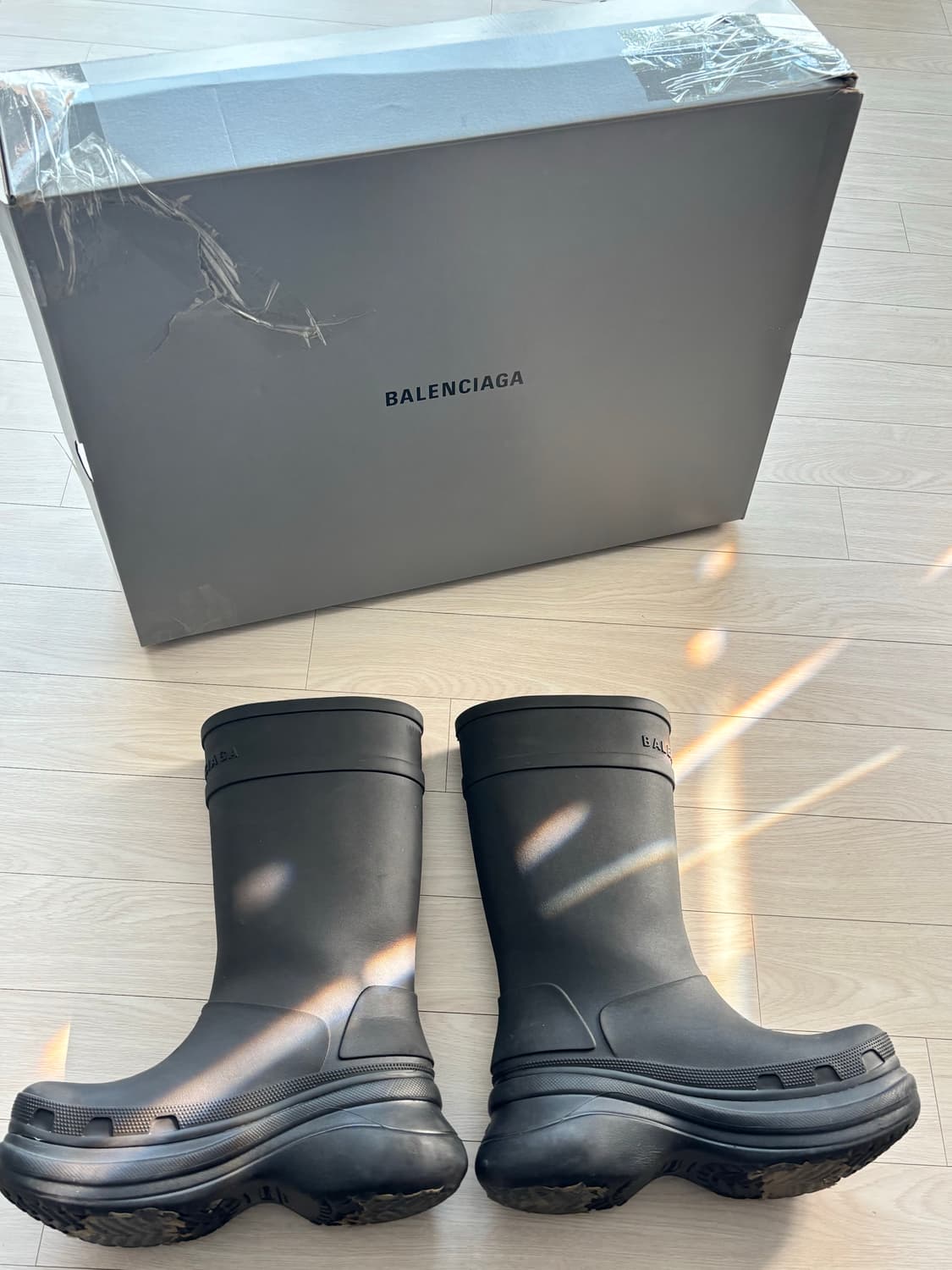 발렌시아가 크록스 부츠 43 블랙 상품이미지3