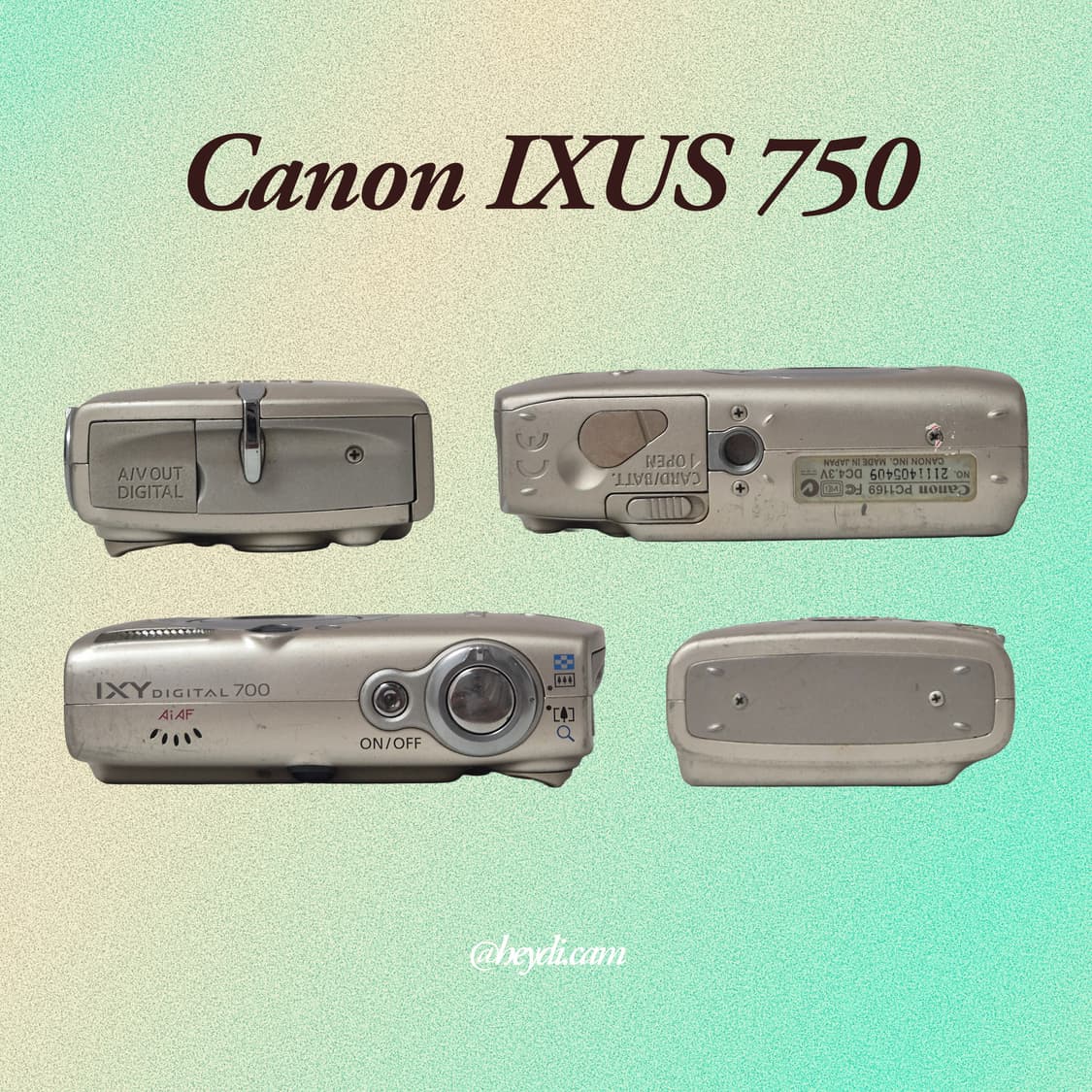 (아일릿 원희) 캐논 ixus750 IXY700 골드 상품이미지3