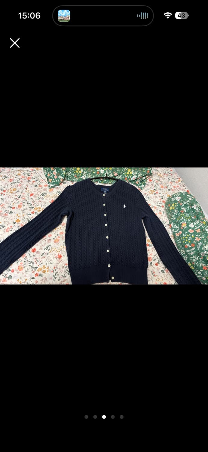 폴로 가디건 헌터 네이비 걸즈 XL사이즈 상품이미지3