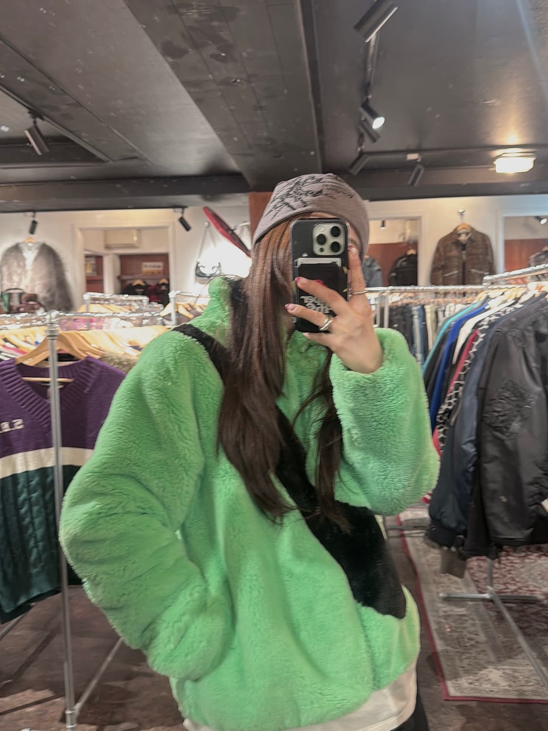 나이키 빅 스우시 플러시 후리스 뽀글이 풀 집 자켓 퍼 자켓S 상품이미지7