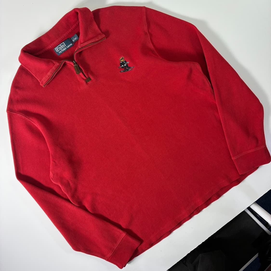 Polo 폴로 랄프로렌 폴로키스베어 자수 쿼터집업 니트 상품이미지2