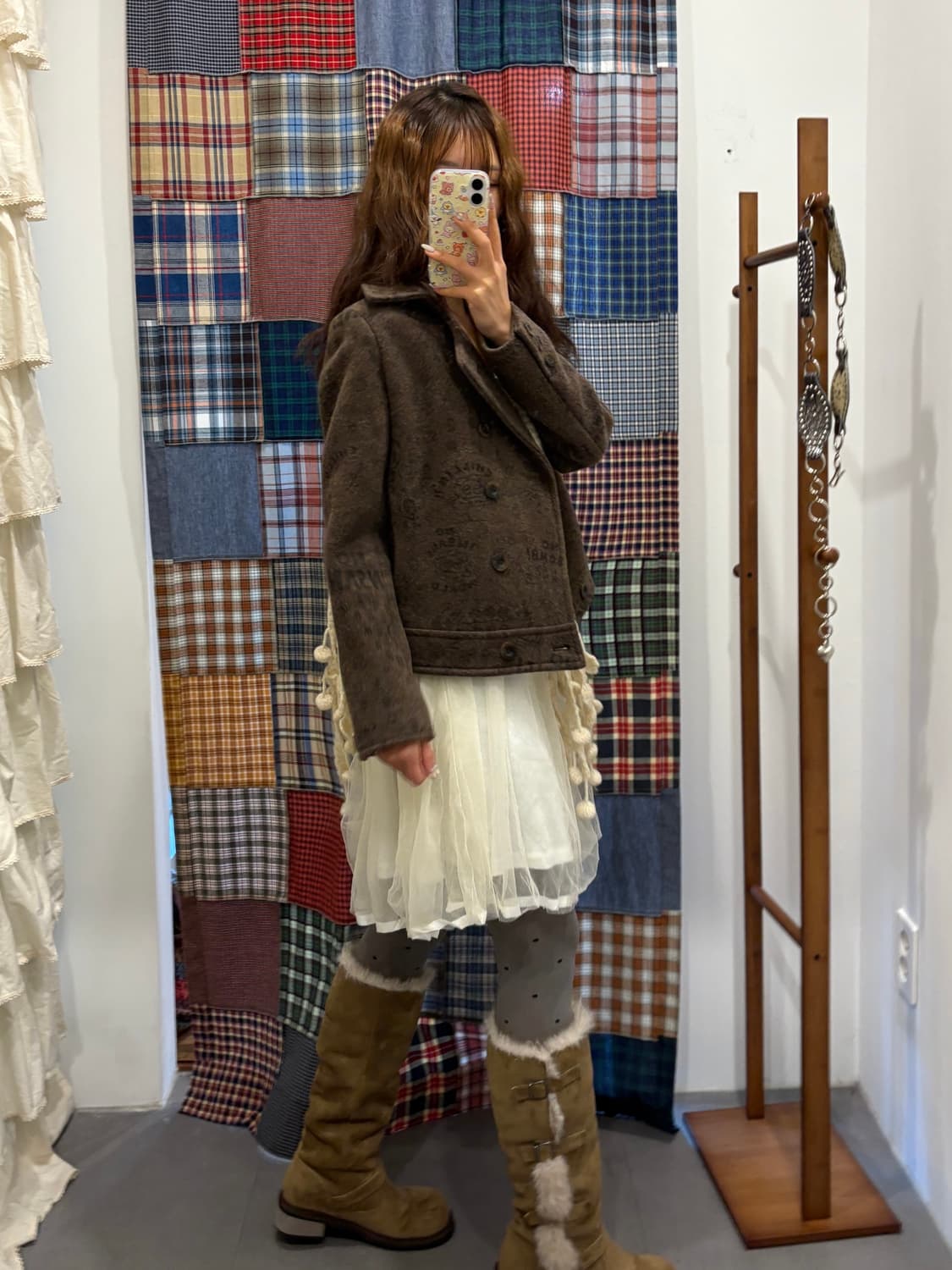 히스테릭글래머 패턴 하프코트 상품이미지4