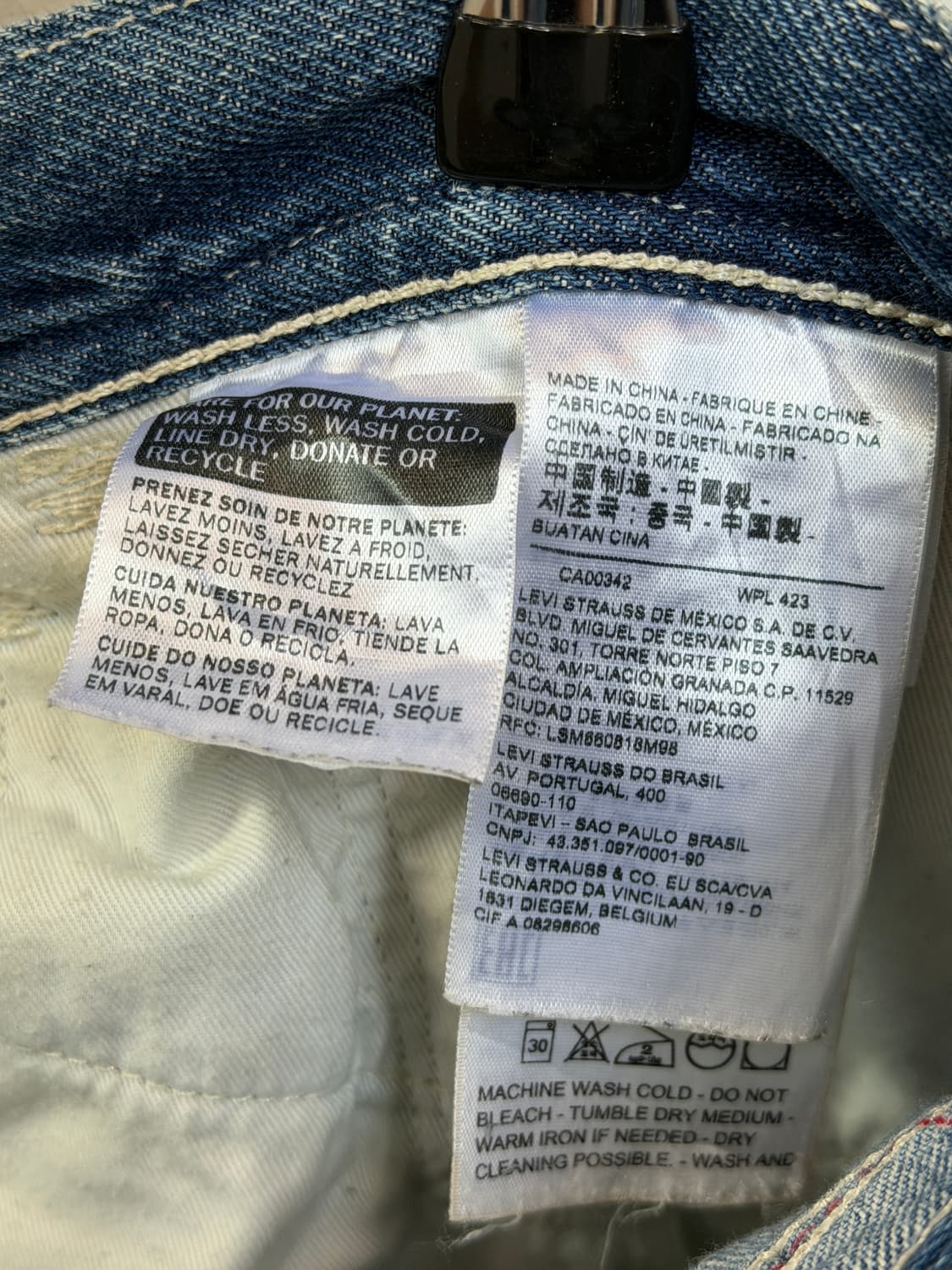 Levis Red 505 레귤러 스트레이트 데님 진 34x32 상품이미지6
