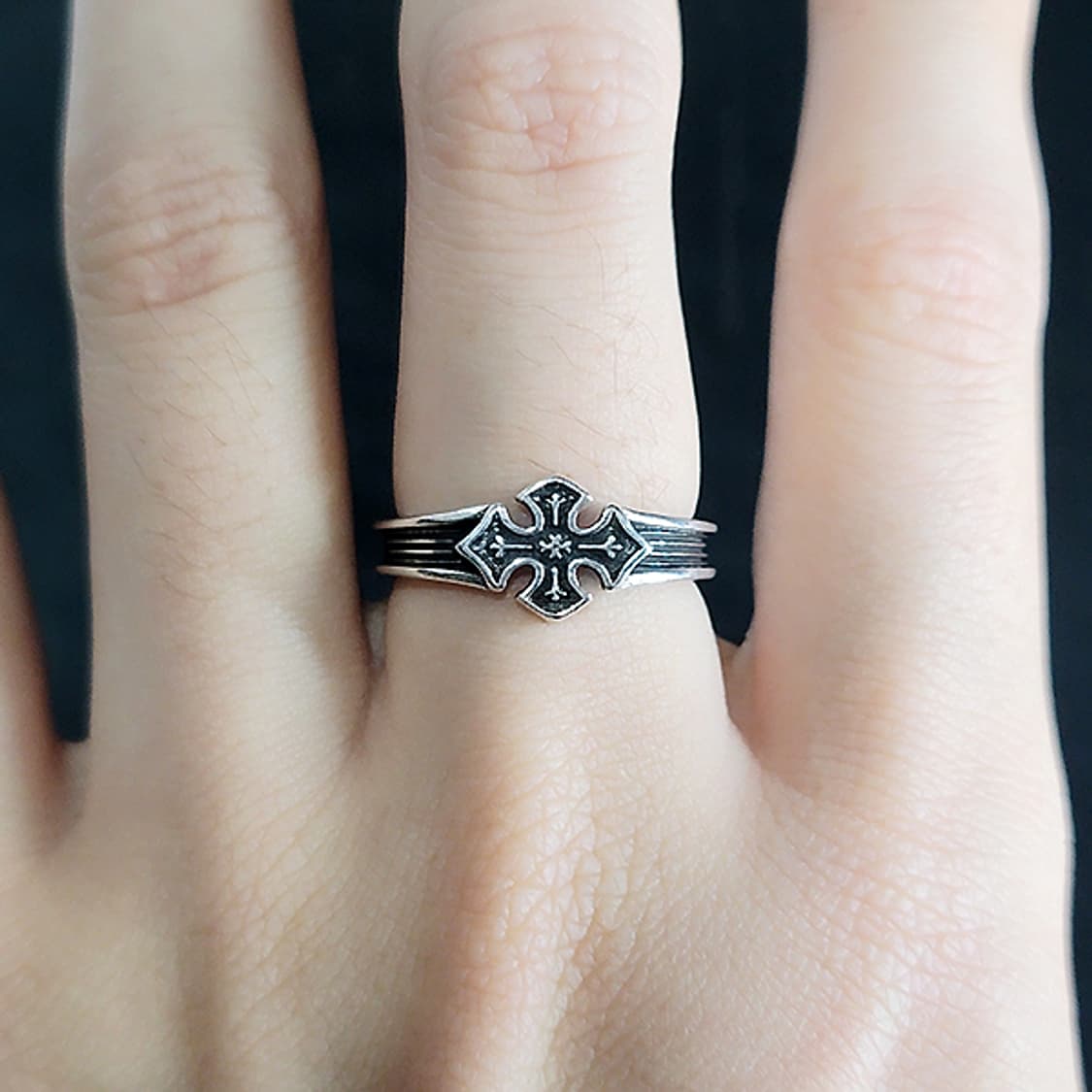 Morvane 백동 남자 엔틱 빈티지 명품 고대 십자가 반지 상품이미지7