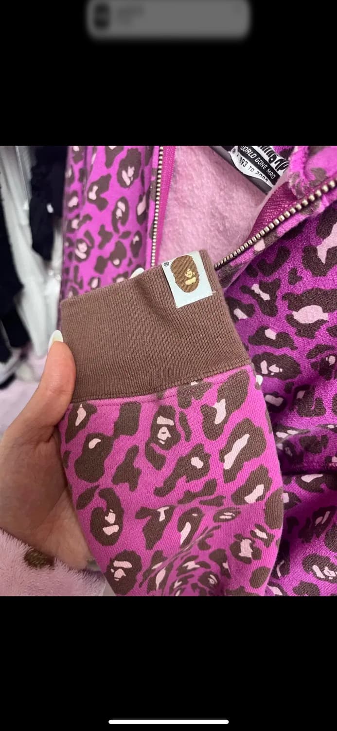 (유일매물) 베이프 레오파드 후드집업 호피 S 상품이미지5