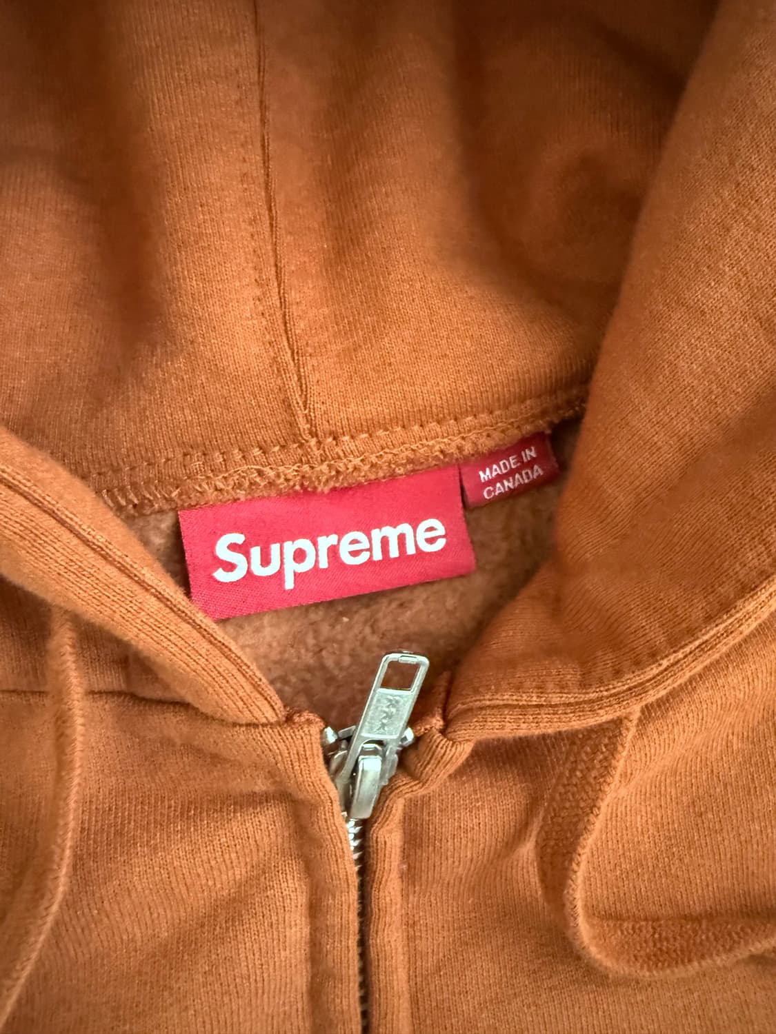Supreme 슈프림 컬리지에이트 아플리케 후드집업 스웨트셔츠 러스트 상품이미지3